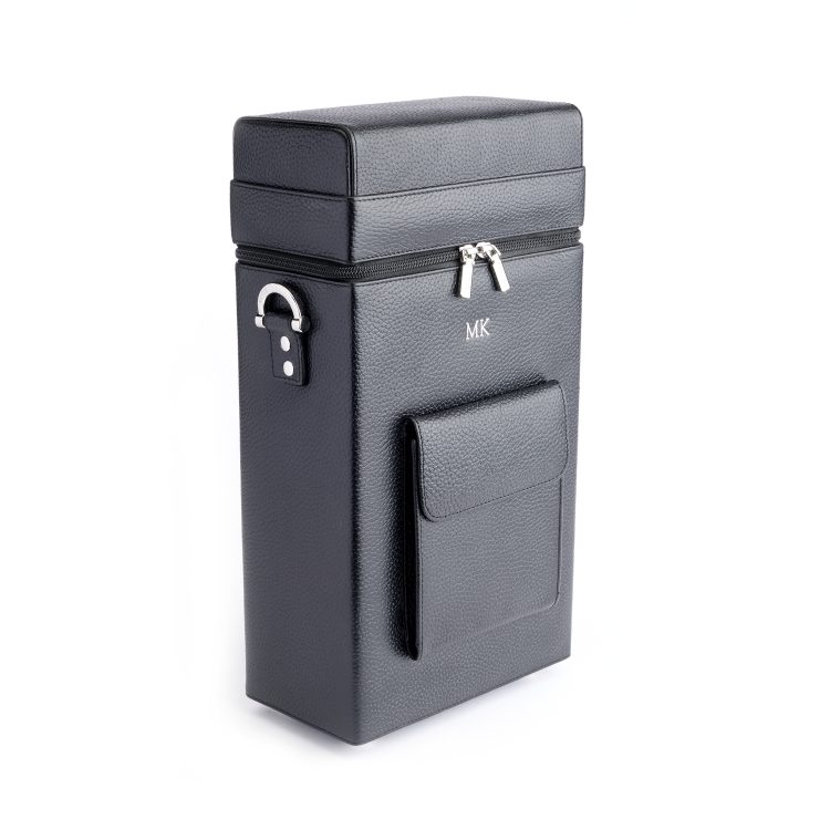 Double Wine Bottle Carrying Bag, black