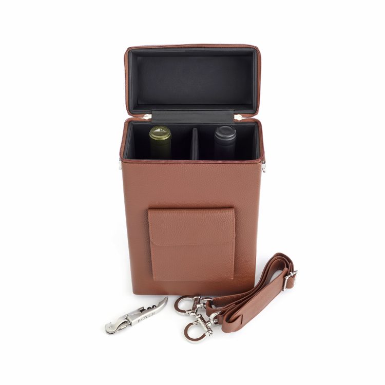 Double Wine Bottle Carrying Bag, tan