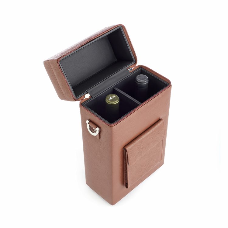 Double Wine Bottle Carrying Bag, tan