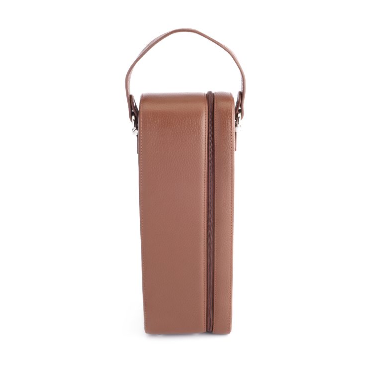 Single Wine Bottle Carrying Case, tan