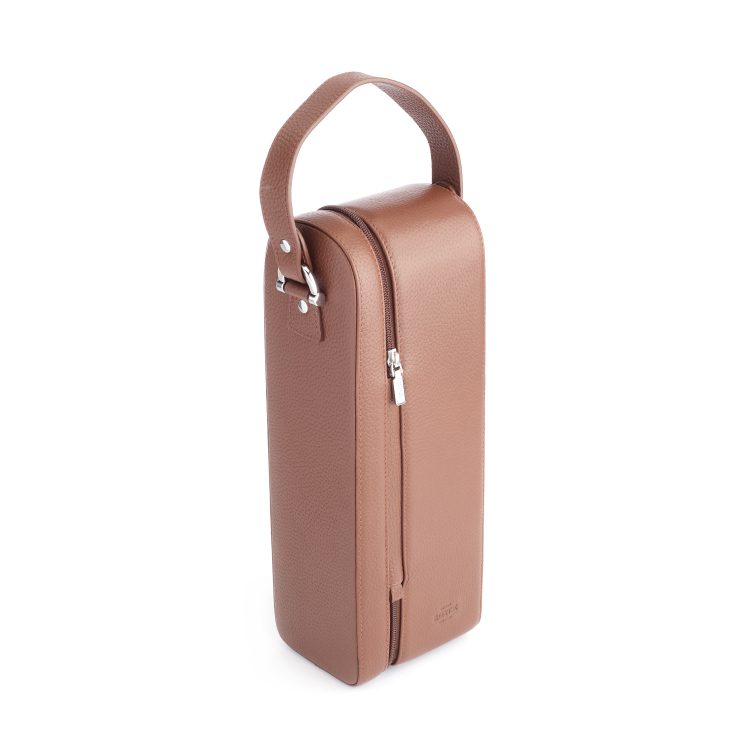 Single Wine Bottle Carrying Case, tan