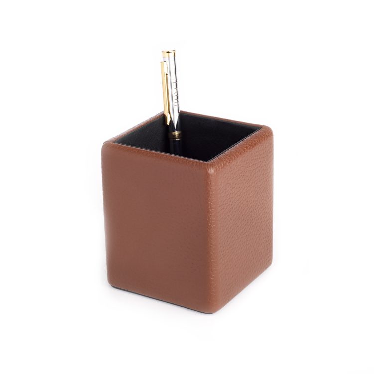 Pen Pencil Cup Desk Organizer, tan