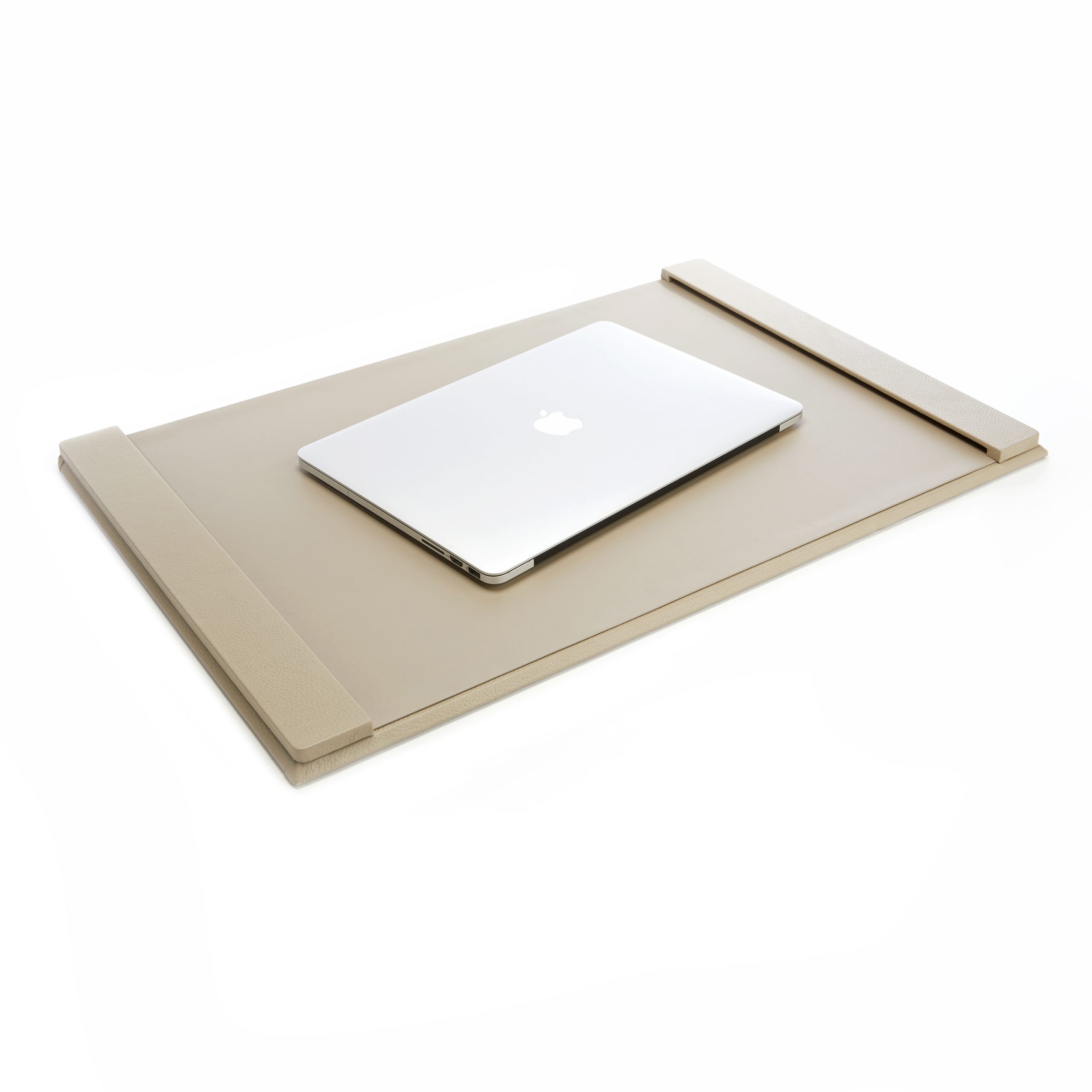 edge protector white leather desk mat