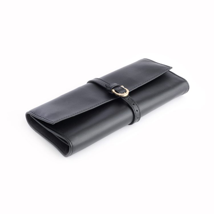 Travel Jewelry Organizer Roll, black
