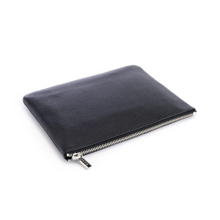 Zippered Travel Organizer Pouch, black-pebble