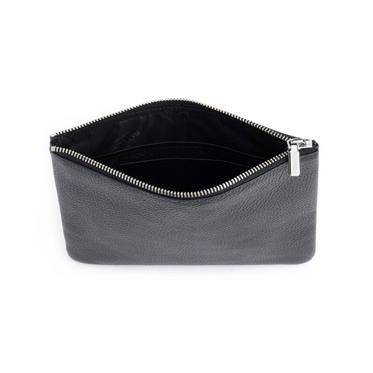 Zippered Travel Organizer Pouch, black-pebble