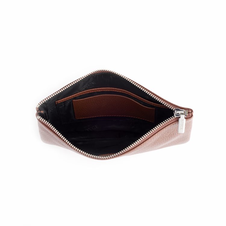 Zippered Travel Organizer Pouch, tan-pebble