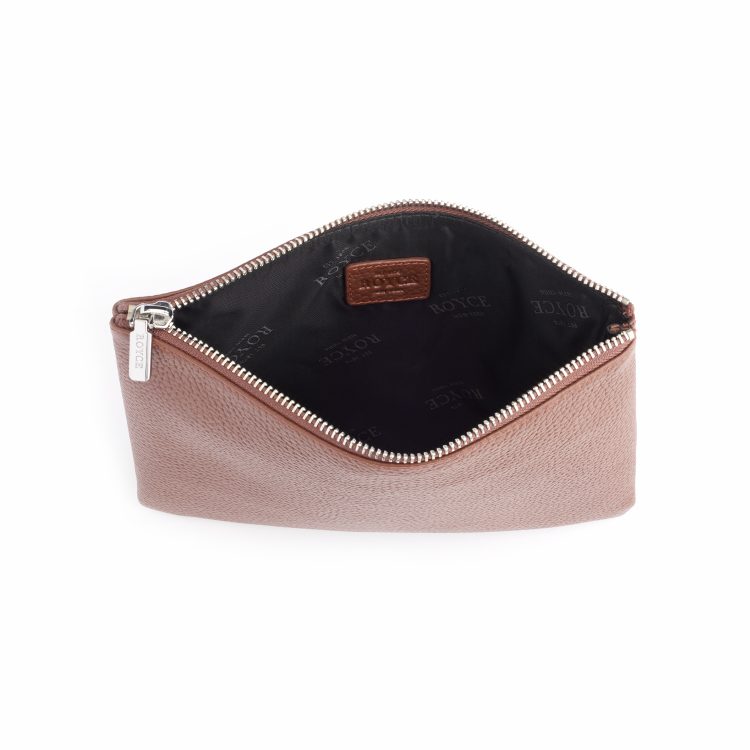 Zippered Travel Organizer Pouch, tan-pebble