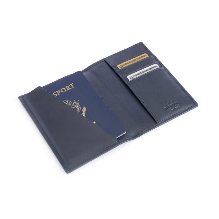 RFID Blocking Passport Travel Organizer, blue