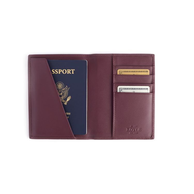 RFID Blocking Passport Travel Organizer, windsor-wine