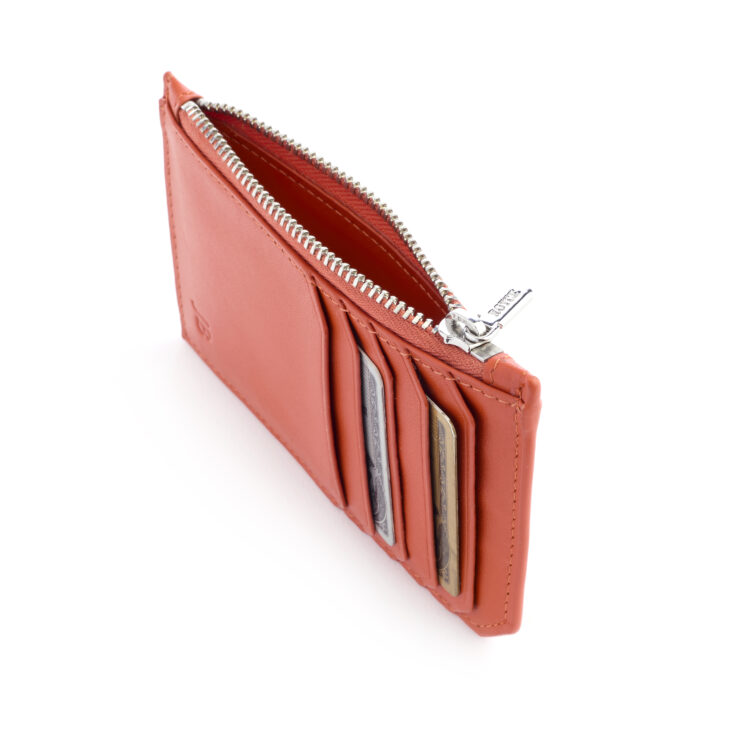 Zippered Credit Card Wallet, orange