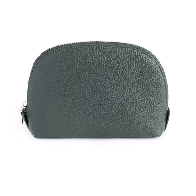 Compact Cosmetic Makeup Bag, dark-green
