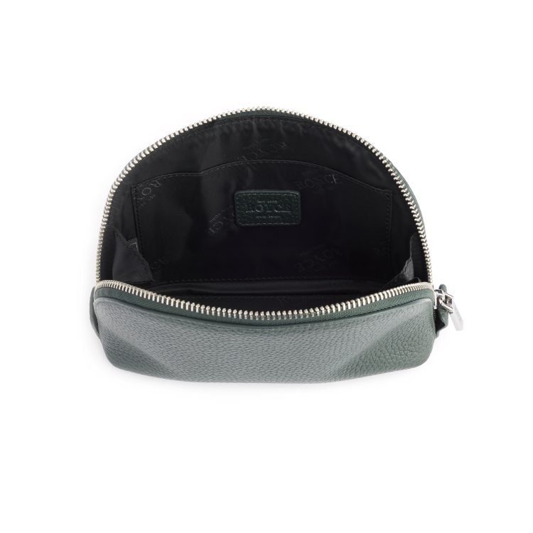 Compact Cosmetic Makeup Bag, dark-green