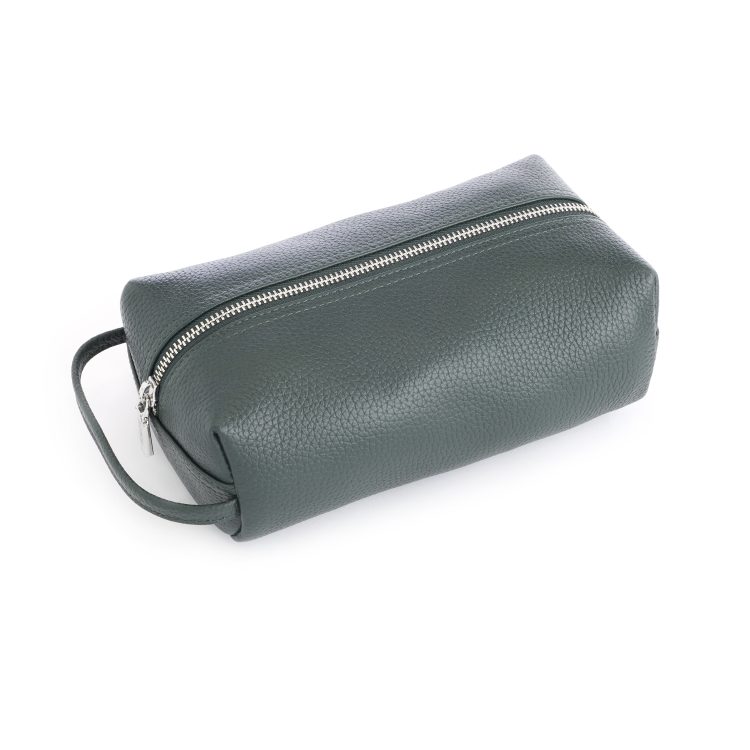 Compact Toiletry Cosmetic Bag, dark-green