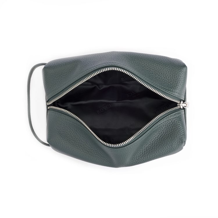 Compact Toiletry Cosmetic Bag, dark-green