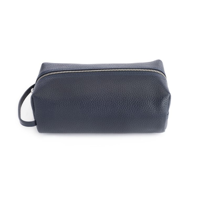 Compact Toiletry Cosmetic Bag, blue-pebble