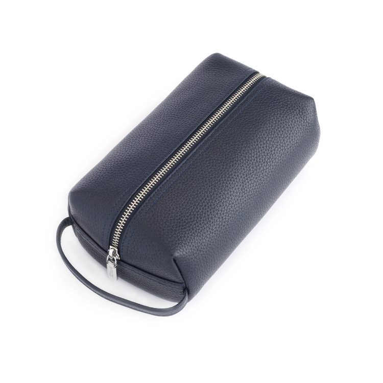 Compact Toiletry Cosmetic Bag, blue-pebble