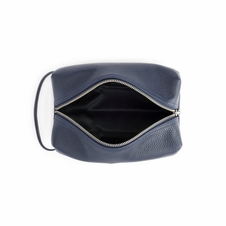 Compact Toiletry Cosmetic Bag, blue-pebble