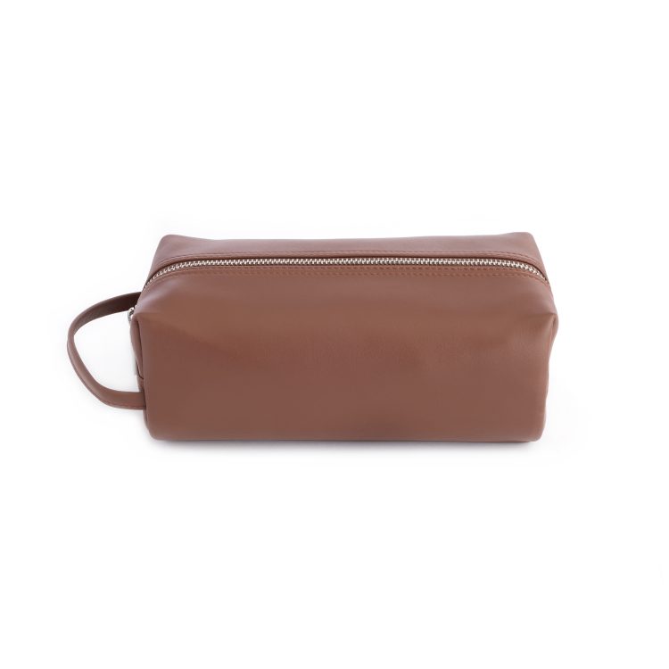 Compact Toiletry Cosmetic Bag, tan