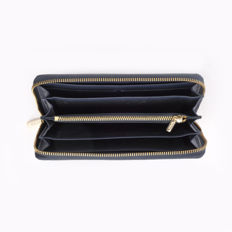 RFID Blocking Continental Zip Wallet, blue