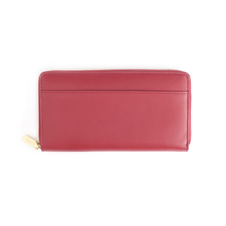 RFID Blocking Continental Zip Wallet, red