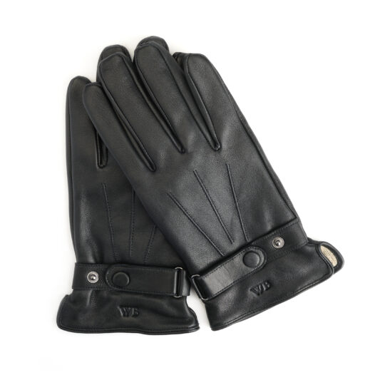 Touchscreen Compatible Leather Gloves for Men with Cashmere Lining