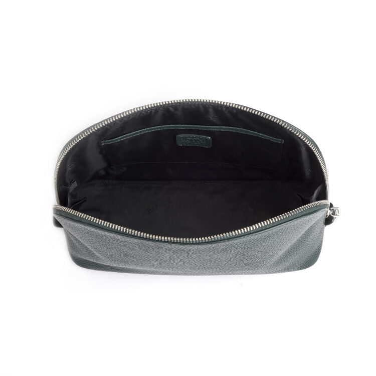 Large Cosmetic Makeup Bag, dark-green