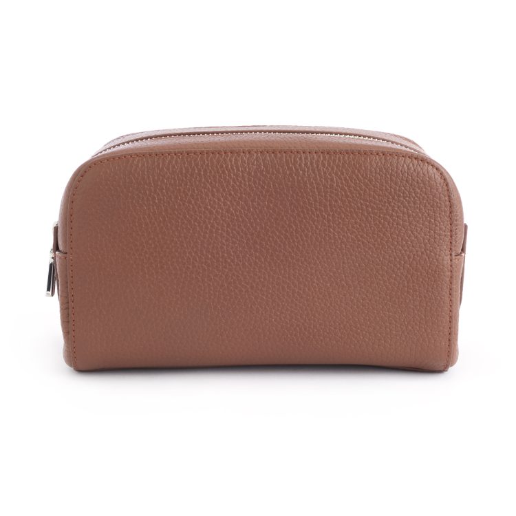 Double Zip Toiletry Bag, tan