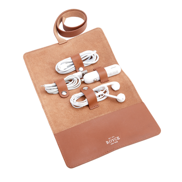 Tech Cord Organizer Roll, tan-pebble