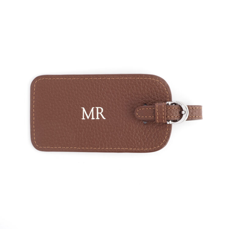Signature Luggage Tag, tan-pebble