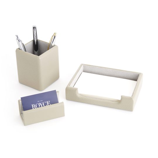 Desk Set: Letter Tray, Note Tray and Card Holder