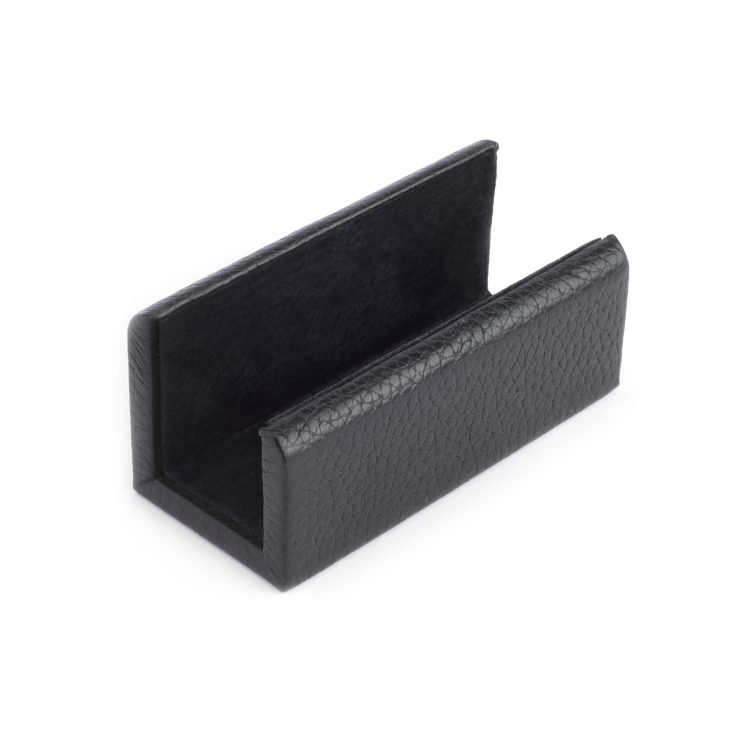 Desk Set: Blotter, Letter Tray, Pencil Cup and Business Card Holder, black