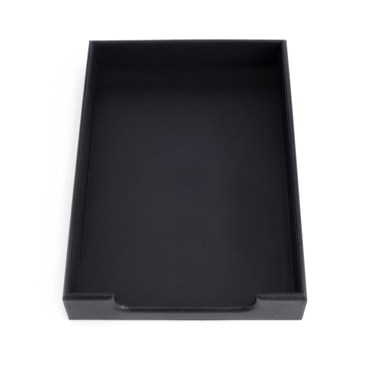 Desk Set: Letter Tray, Pencil Cup and Card Holder, black