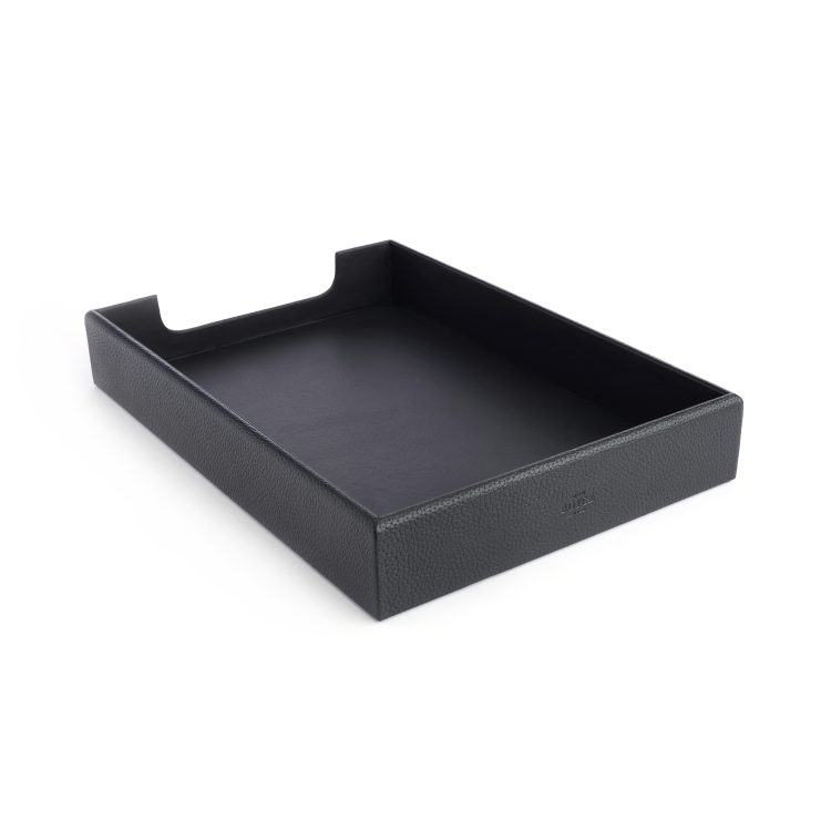 Desk Set: Letter Tray, Pencil Cup and Card Holder, black