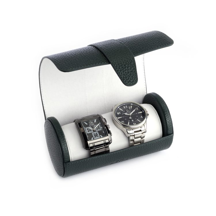 Double Travel Watch Roll, dark-green