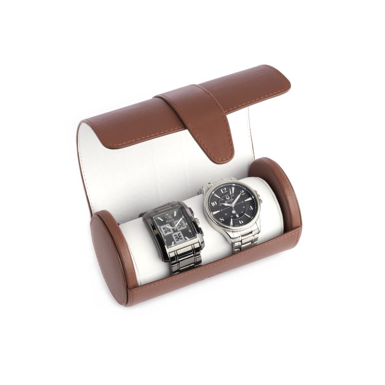 Double Travel Watch Roll, tan