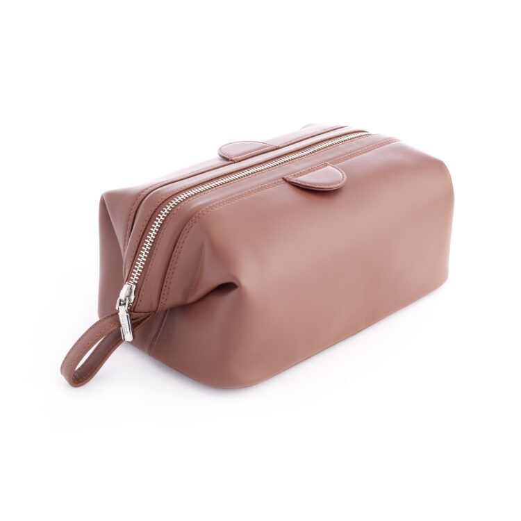 Trousse De Toilette Opti En Cuir Noir – Kit Dopp Vintage – Fermeture éclair