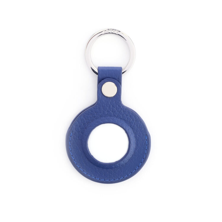 Air Tag Holder Key Chain, cobalt-blue