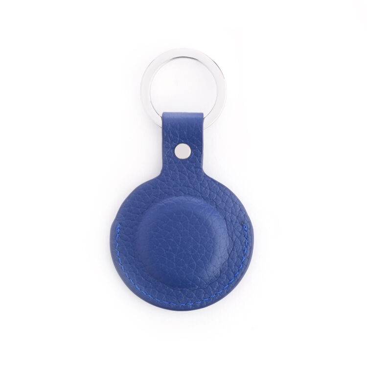 Air Tag Holder Key Chain, cobalt-blue