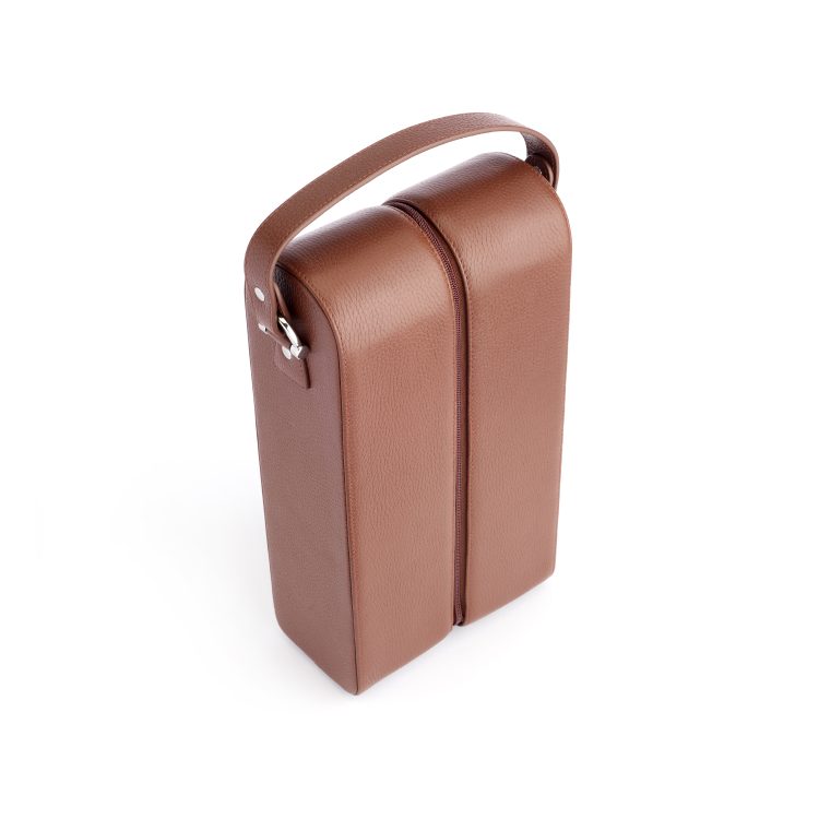 Double Wine Bottle Carrying Case, tan