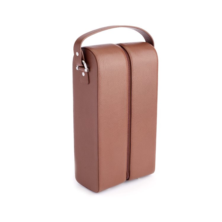 Double Wine Bottle Carrying Case, tan