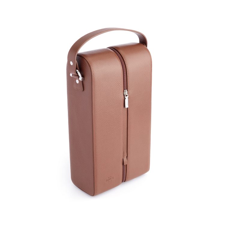 Double Wine Bottle Carrying Case, tan