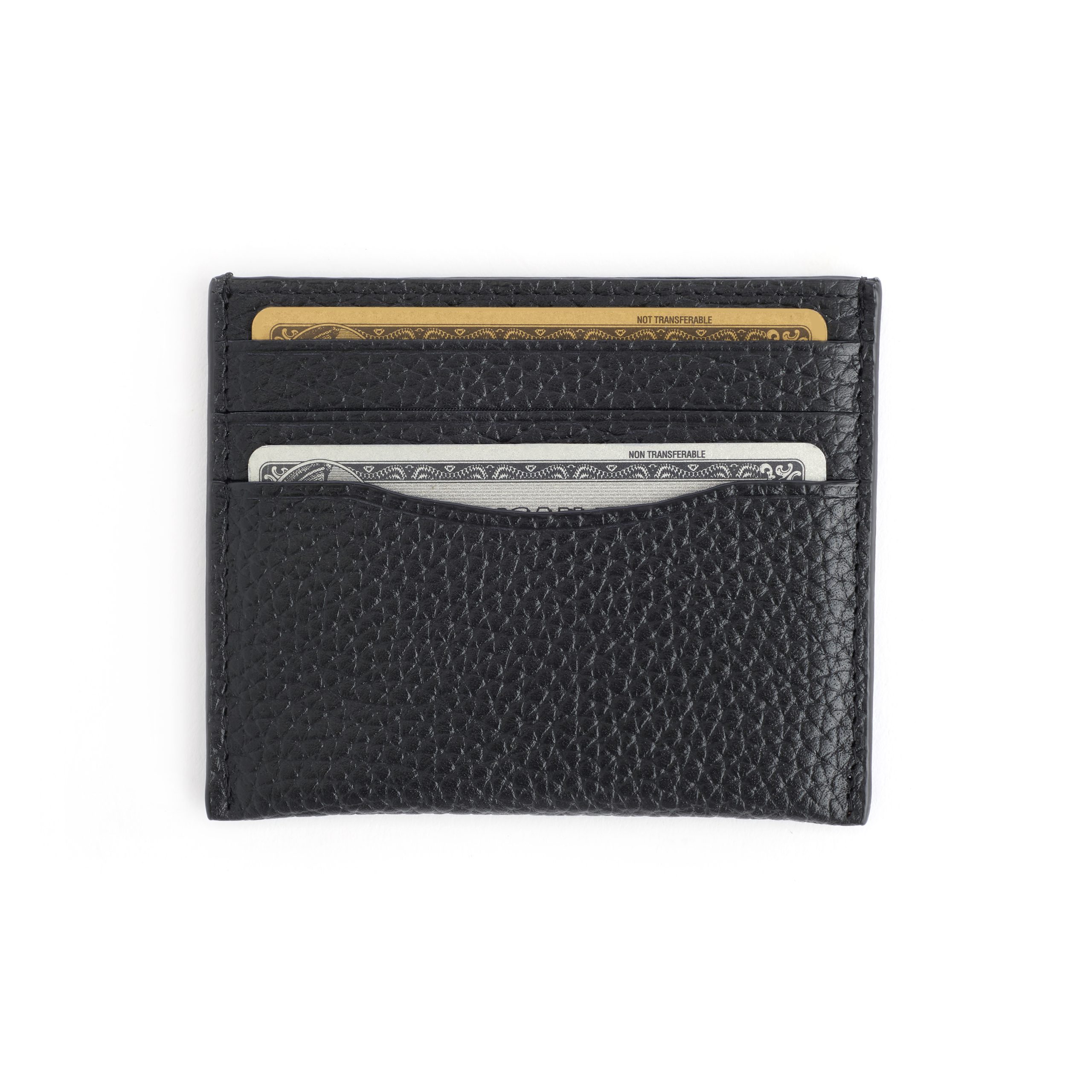 Royce New York Rfid Blocking Slim Card Holder Women Wallet - Black Pebble