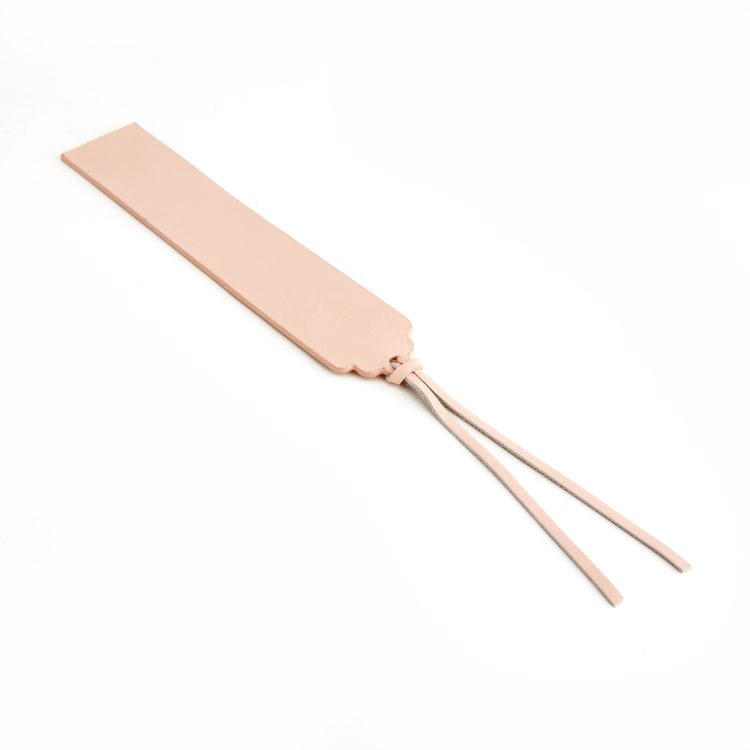 Leather Bookmark, carnation-pink