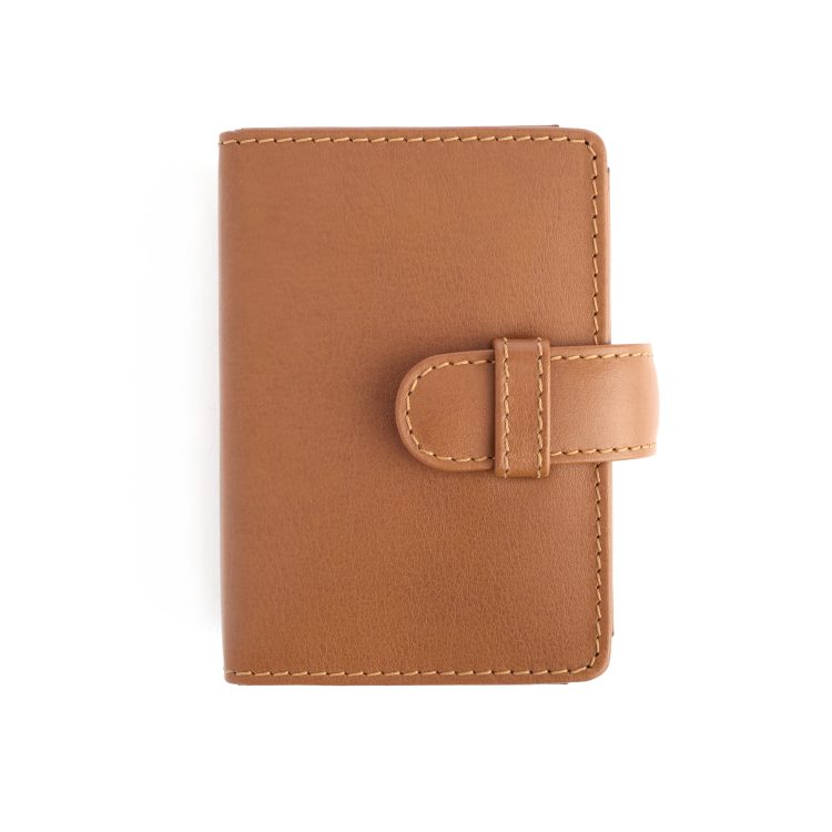Set of Playing Cards in Leather Case, tan