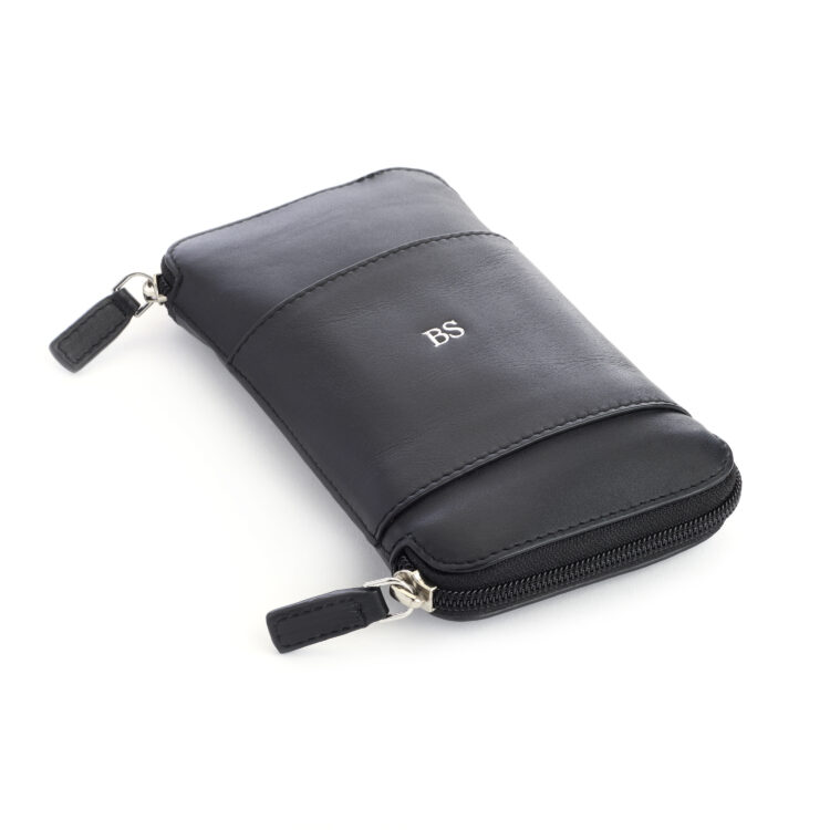 Double Eyeglass Travel Case, black