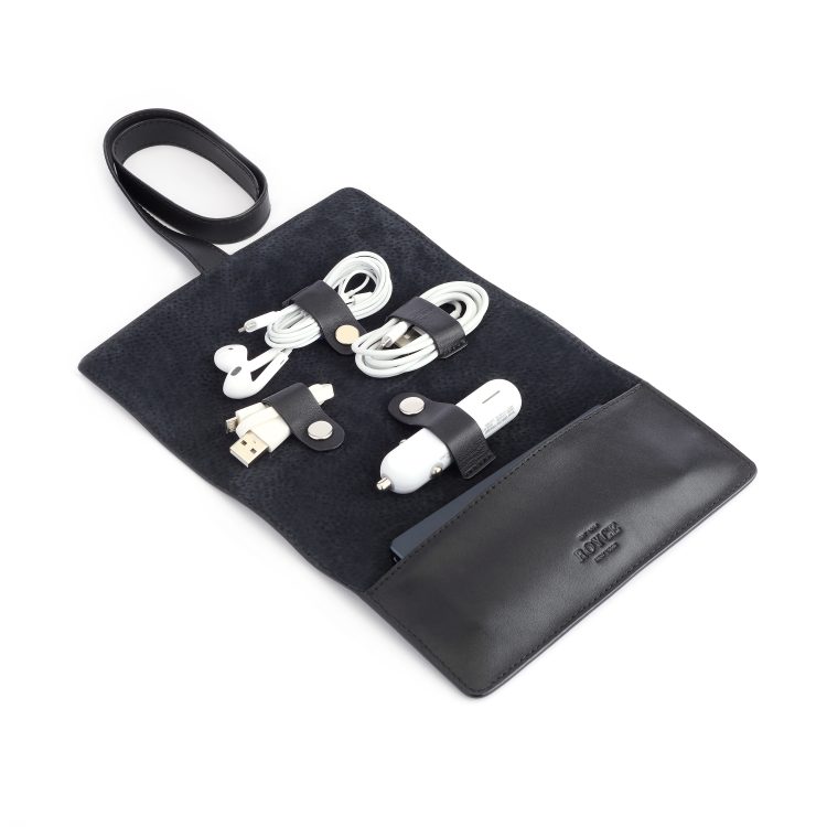 Tech Cord Organizer Roll, black