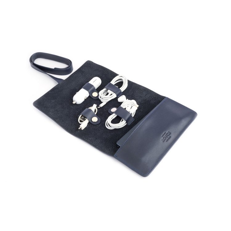 Tech Cord Organizer Roll, blue