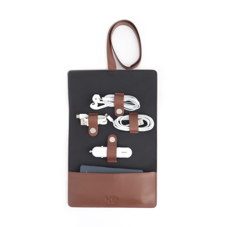 Tech Cord Organizer Roll, tan