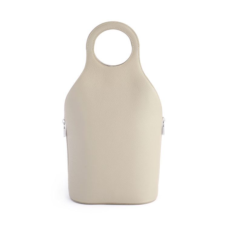Double Wine Champagne Bottle Tote Bag, taupe